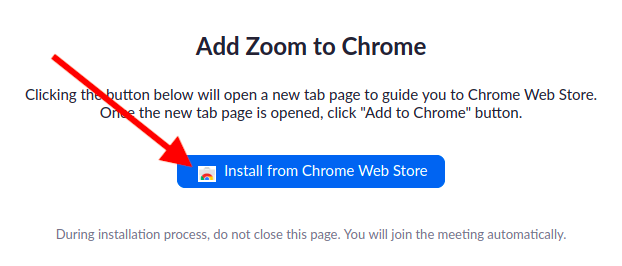 Install from Chrome Webstore